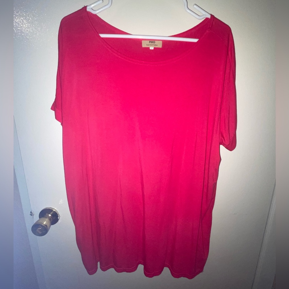 EUC Bright Pink Piko Top